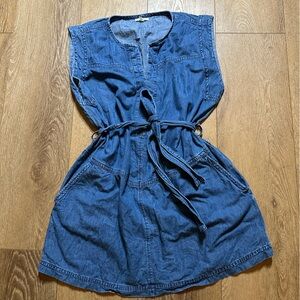 Maurices Denim Mini Dress with Tie Detail